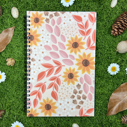 Sunflower Harvest Half Notebook