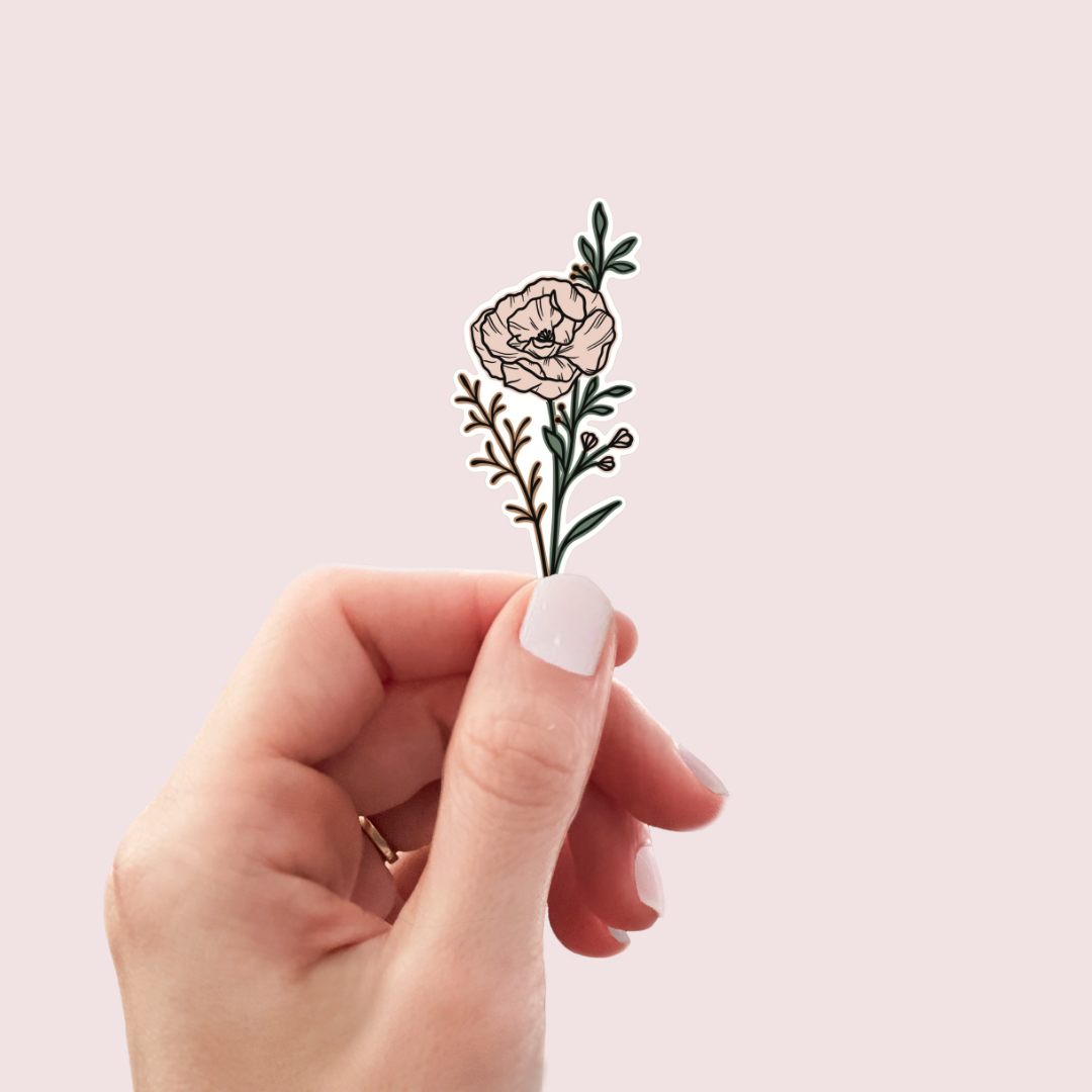 Pink Rose Sticker